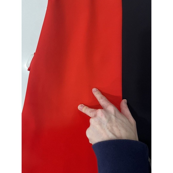 La Petite Robe Chiara Boni Black Red White Colorblock Cocktail Dress Size 44 - Picture 13 of 16
